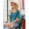 Zeagoo Womens Summer Tops Short Sleeve Work Casual Shirts Trendy V Neck Tee(Xh363)