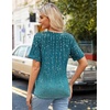 Zeagoo Womens Summer Tops Short Sleeve Work Casual Shirts Trendy V Neck Tee(Xh363)