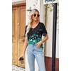 Zeagoo Womens Summer Tops Short Sleeve Work Casual Shirts Trendy V Neck Tee(Zw694)