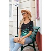 Zeagoo Womens Summer Tops Short Sleeve Work Casual Shirts Trendy V Neck Tee(Zw694)