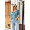 Zeagoo Womens Summer Tops Short Sleeve Work Casual Shirts Trendy V Neck Tee(Zw89)