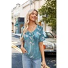 Zeagoo Womens Summer Tops Short Sleeve Work Casual Shirts Trendy V Neck Tee(Zw89)