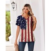 Zeagoo Womens Summer Tops V Neck Short Sleeve Shirts Dressy Casual Blouse(Gq38)