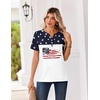 Zeagoo Womens Summer Tops V Neck Short Sleeve Shirts Dressy Casual Blouse(Gq39)