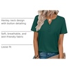 Zeagoo Womens Summer Tops V Neck Short Sleeve Shirts Dressy Casual Blouse(Green)