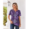 Zeagoo Womens Summer Tops V Neck Short Sleeve Shirts Dressy Casual Blouse(Mz907)