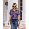 Zeagoo Womens Summer Tops V Neck Short Sleeve Shirts Dressy Casual Blouse(Mz907)