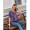 Zeagoo Womens Summer Tops V Neck Short Sleeve Shirts Dressy Casual Blouse(Mz907)