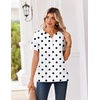 Zeagoo Womens Summer Tops V Neck Short Sleeve Shirts Dressy Casual Blouse(Polka Dots)
