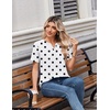 Zeagoo Womens Summer Tops V Neck Short Sleeve Shirts Dressy Casual Blouse(Polka Dots)