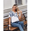 Zeagoo Womens Summer Tops V Neck Short Sleeve Shirts Dressy Casual Blouse(Sp120)