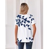Zeagoo Womens Summer Tops V Neck Short Sleeve Shirts Dressy Casual Blouse(Sp120)