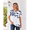 Zeagoo Womens Summer Tops V Neck Short Sleeve Shirts Dressy Casual Blouse(Sp120)