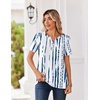 Zeagoo Womens Summer Tops V Neck Short Sleeve Shirts Dressy Casual Blouse(Zr229)