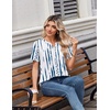 Zeagoo Womens Summer Tops V Neck Short Sleeve Shirts Dressy Casual Blouse(Zr229)