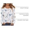 Zeagoo Womens Tops 2025 Long Sleeve Shirts for Fall Round Neck Blouses Floral Tunic Tops with Buttons Decor(Floral-112)