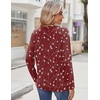 Zeagoo Womens Tops 2025 Long Sleeve Shirts for Fall Round Neck Blouses Floral Tunic Tops with Buttons Decor(Floral-140)