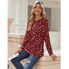 Zeagoo Womens Tops 2025 Long Sleeve Shirts for Fall Round Neck Blouses Floral Tunic Tops with Buttons Decor(Floral-140)