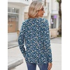 Zeagoo Womens Tops 2025 Long Sleeve Shirts for Fall Round Neck Blouses Floral Tunic Tops with Buttons Decor(Floral-369)