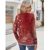 Zeagoo Womens Tops 2025 Long Sleeve Shirts for Fall Round Neck Blouses Floral Tunic Tops with Buttons Decor(Floral-766)