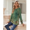 Zeagoo Womens Tops 2025 Long Sleeve Shirts for Fall Round Neck Blouses Floral Tunic Tops with Buttons Decor(Floral-808)