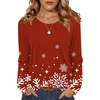 Zeagoo Womens Tops 2025 Long Sleeve Shirts for Fall Round Neck Blouses Floral Tunic Tops with Buttons Decor(Floral-sd507)