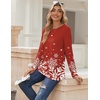 Zeagoo Womens Tops 2025 Long Sleeve Shirts for Fall Round Neck Blouses Floral Tunic Tops with Buttons Decor(Floral-sd507)
