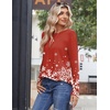 Zeagoo Womens Tops 2025 Long Sleeve Shirts for Fall Round Neck Blouses Floral Tunic Tops with Buttons Decor(Floral-sd507)