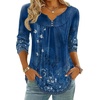 Zeagoo Womens Tops Long Sleeve Shirts Boho Tops for Women 2026 Fall Blouses Ladies Sweatshirts Spring Fashion Clothing(A01-blue Print)