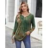 Zeagoo Womens Tops Long Sleeve Shirts Boho Tops for Women 2026 Fall Blouses Ladies Sweatshirts Spring Fashion Clothing(A01-green Print)
