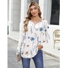 Zeagoo Womens Tops Long Sleeve Shirts Boho Tops for Women 2026 Fall Blouses Ladies Sweatshirts Spring Fashion Clothing(A01-white Print)