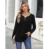 Zeagoo Womens Tops Long Sleeve Shirts Boho Tops for Women 2026 Fall Blouses Ladies Sweatshirts Spring Fashion Clothing(Black)