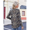 Zeagoo Womens Tops Long Sleeve Shirts Boho Tops for Women 2026 Fall Blouses Ladies Sweatshirts Spring Fashion Clothing(Blue Ethnic Style)