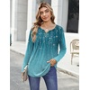 Zeagoo Womens Tops Long Sleeve Shirts Boho Tops for Women 2026 Fall Blouses Ladies Sweatshirts Spring Fashion Clothing(Blue Green Leaf)