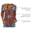 Zeagoo Womens Tops Long Sleeve Shirts Boho Tops for Women 2026 Fall Blouses Ladies Sweatshirts Spring Fashion Clothing(Ethnic Rug Pattern)