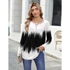 Zeagoo Womens Tops Long Sleeve Shirts Boho Tops for Women 2026 Fall Blouses Ladies Sweatshirts Spring Fashion Clothing(Gradient Black White)