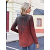 Zeagoo Womens Tops Long Sleeve Shirts Boho Tops for Women 2026 Fall Blouses Ladies Sweatshirts Spring Fashion Clothing(Gradient Ethnic Style)