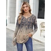 Zeagoo Womens Tops Long Sleeve Shirts Boho Tops for Women 2026 Fall Blouses Ladies Sweatshirts Spring Fashion Clothing(Gradient Retro Flowers)