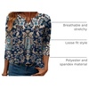 Zeagoo Womens Tops Long Sleeve Shirts Boho Tops for Women 2026 Fall Blouses Ladies Sweatshirts Spring Fashion Clothing(Navy Blue Ethnic)