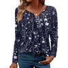 Zeagoo Womens Tops Long Sleeve Shirts Boho Tops for Women 2026 Fall Blouses Ladies Sweatshirts Spring Fashion Clothing(Navy Blue Flowers)