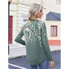 Zeagoo Womens Tops Long Sleeve Shirts Boho Tops for Women 2026 Fall Blouses Ladies Sweatshirts Spring Fashion Clothing(Plants Flowers)