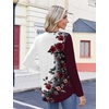 Zeagoo Womens Tops Long Sleeve Shirts Boho Tops for Women 2026 Fall Blouses Ladies Sweatshirts Spring Fashion Clothing(Red Flowers)