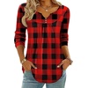 Zeagoo Womens Tops Long Sleeve Shirts Boho Tops for Women 2026 Fall Blouses Ladies Sweatshirts Spring Fashion Clothing(Red Plaid)