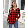 Zeagoo Womens Tops Long Sleeve Shirts Boho Tops for Women 2026 Fall Blouses Ladies Sweatshirts Spring Fashion Clothing(Red Plaid)