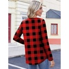 Zeagoo Womens Tops Long Sleeve Shirts Boho Tops for Women 2026 Fall Blouses Ladies Sweatshirts Spring Fashion Clothing(Red Plaid)
