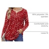 Zeagoo Womens Tops Long Sleeve Shirts Boho Tops for Women 2026 Fall Blouses Ladies Sweatshirts Spring Fashion Clothing(Red White Print)