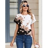 Zeagoo Womens Tops Short Sleeve Cute Summer Blouses Crew Neck Dressy Casual T Shirts Work Clothes S-2XL(Bf347-pattern)