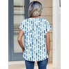 Zeagoo Womens Tops Short Sleeve Cute Summer Blouses Crew Neck Dressy Casual T Shirts Work Clothes S-2XL(Cx329-blue)