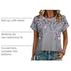 Zeagoo Womens Tops Short Sleeve Cute Summer Blouses Crew Neck Dressy Casual T Shirts Work Clothes S-2XL(Hf36-grey)