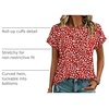 Zeagoo Womens Tops Short Sleeve Cute Summer Blouses Crew Neck Dressy Casual T Shirts Work Clothes S-2XL(Jh590-red)